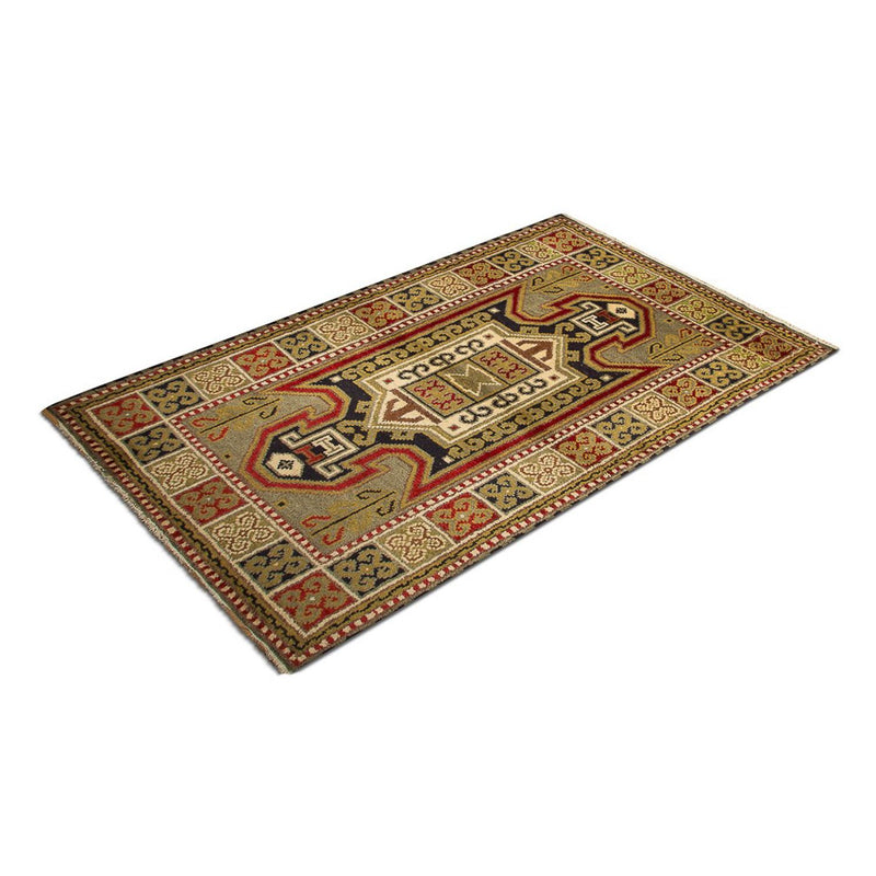 Alfombra oriental - 153 x 93 cm - verde claro