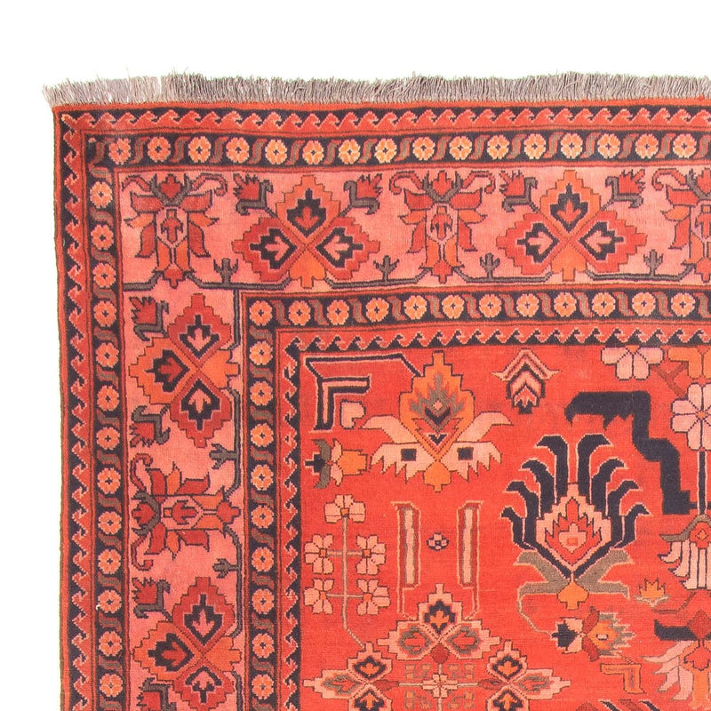 Alfombra afgana - Hatschlu - 280 x 200 cm - rojo claro