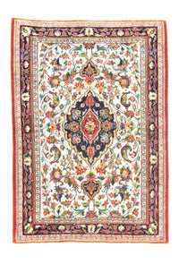 Alfombra persa - Ghom - 145 x 102 cm - beige
