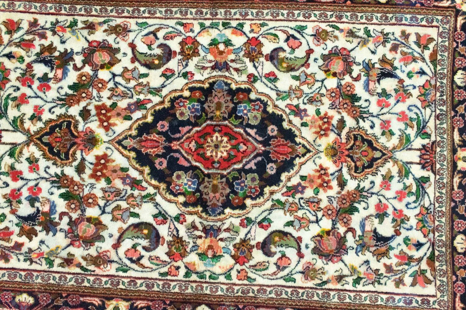 Alfombra persa - Ghom - 145 x 102 cm - beige