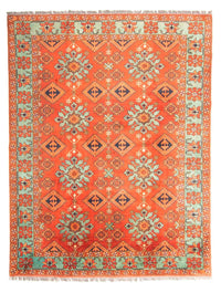 Alfombra afgana - Hatschlu - 273 x 213 cm - rojo claro