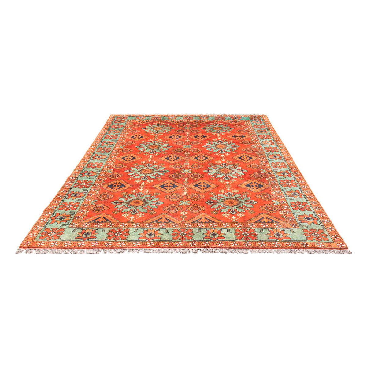 Alfombra afgana - Hatschlu - 273 x 213 cm - rojo claro