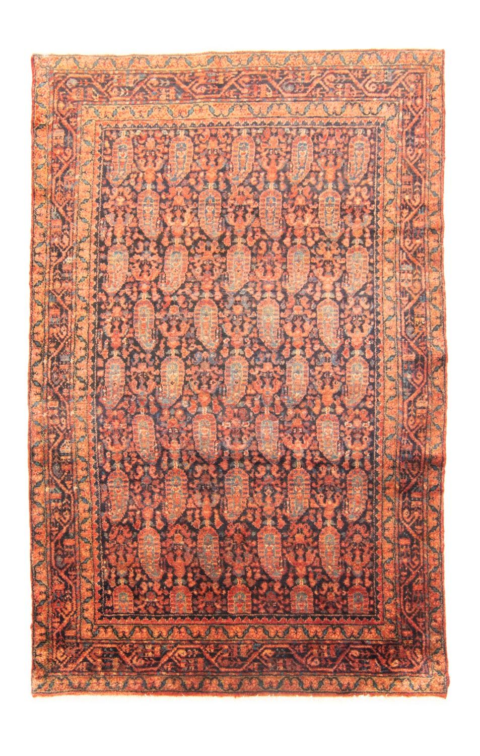Alfombra persa - Clásica - 216 x 139 cm - naranja