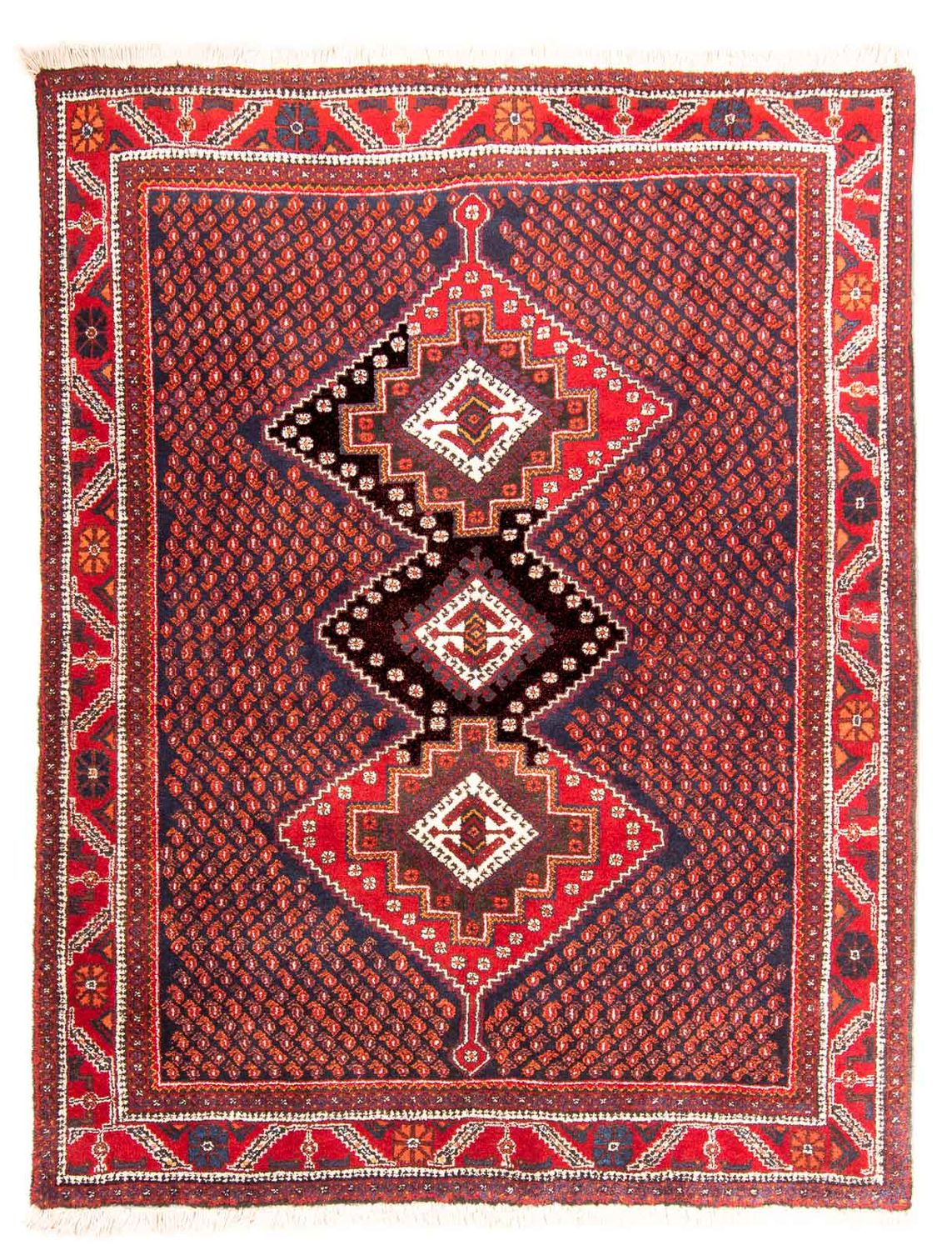 Alfombra persa - Nómada - 205 x 164 cm - rojo