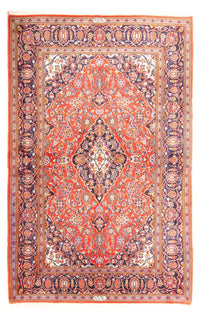 Alfombra persa - Keshan - 217 x 139 cm - rojo claro