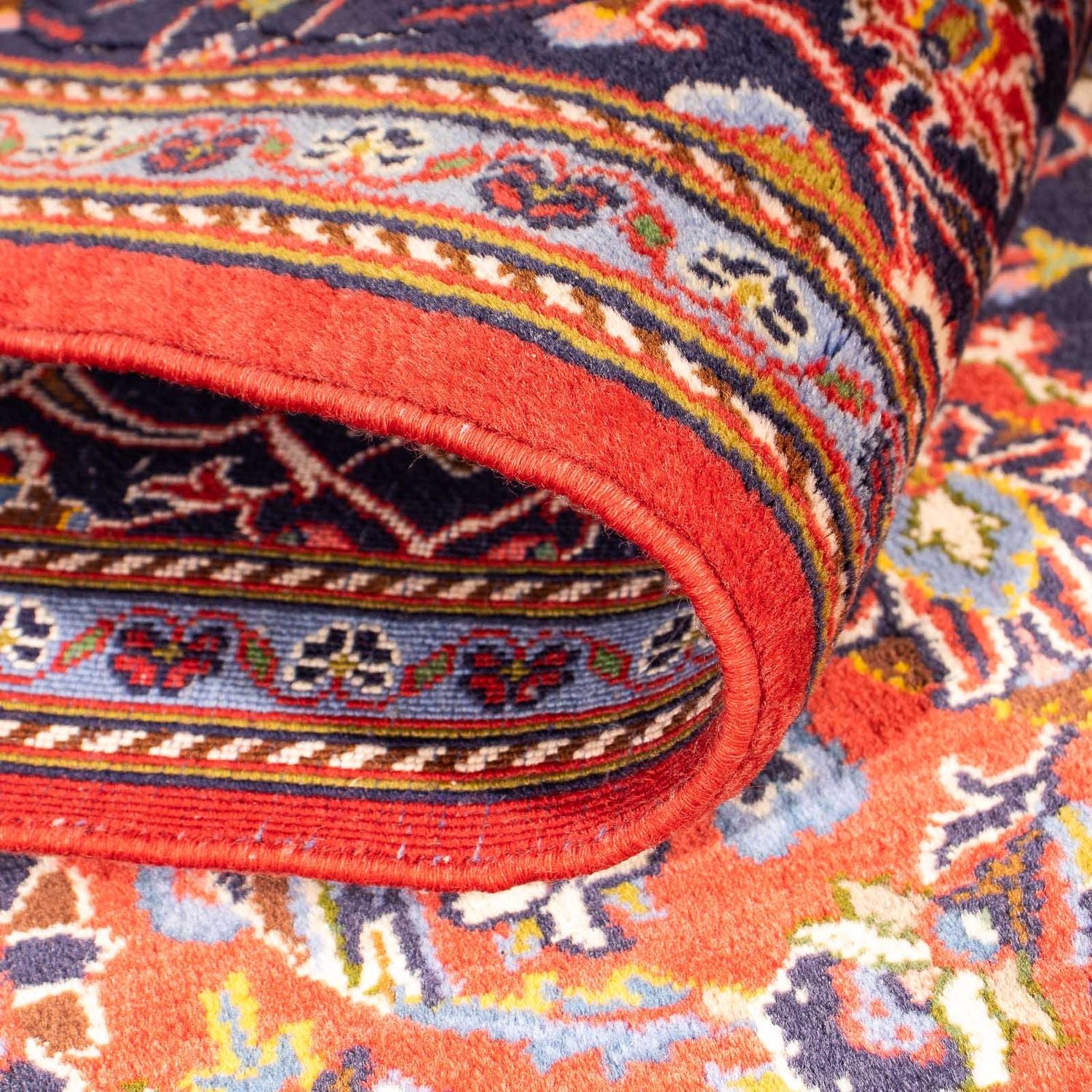 Alfombra persa - Keshan - 217 x 139 cm - rojo claro
