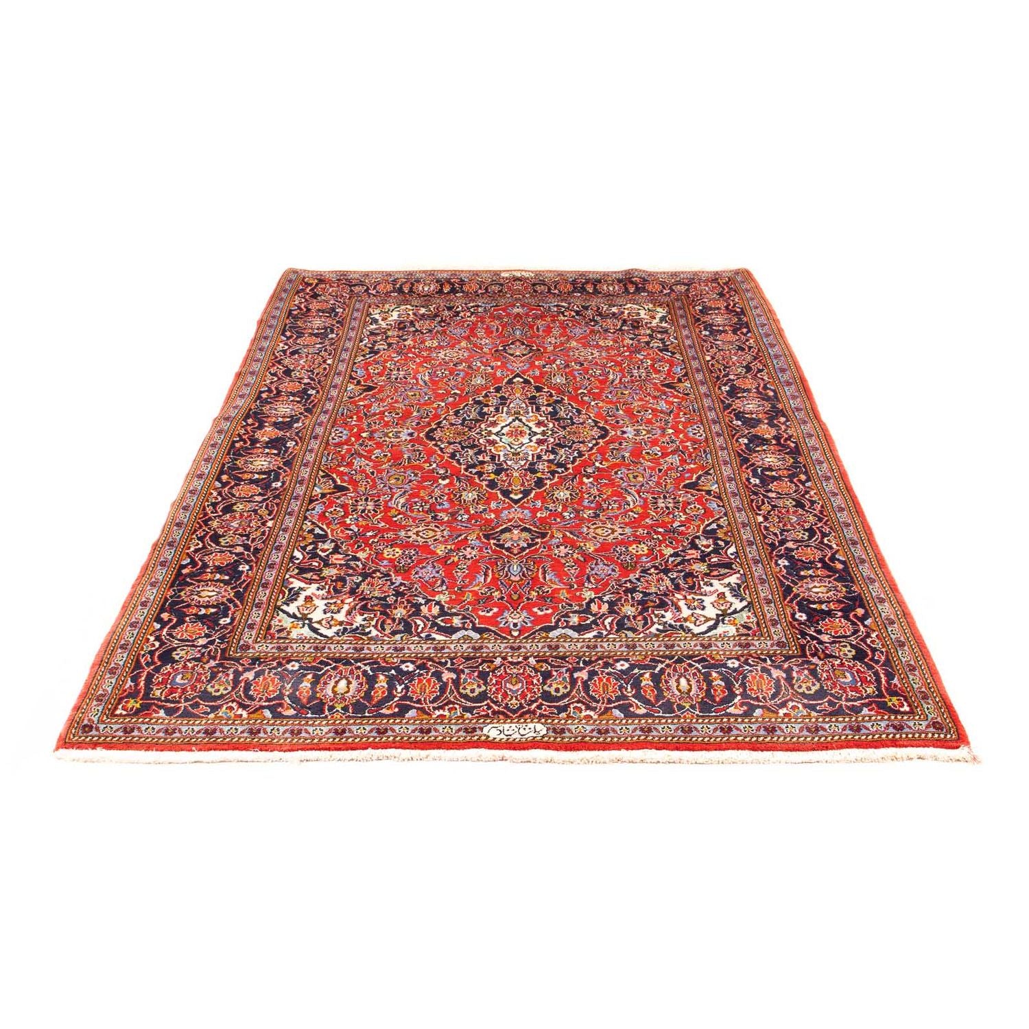 Alfombra persa - Keshan - 217 x 139 cm - rojo claro