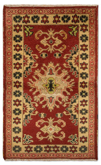 Alfombra oriental - 151 x 90 cm - rojo