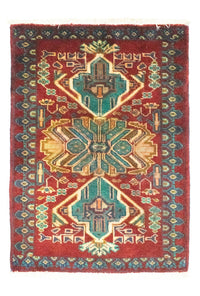 Alfombra Turkaman - 89 x 63 cm - rojo
