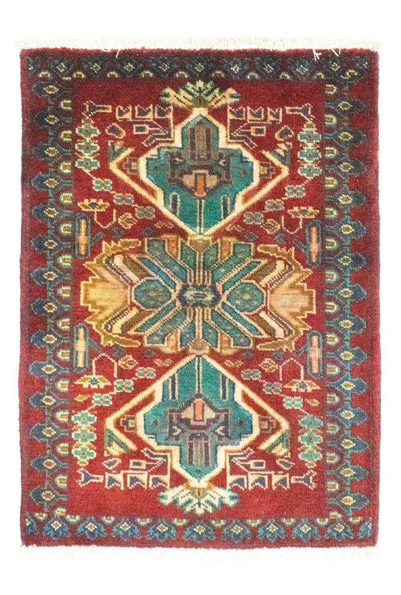 Alfombra Turkaman - 89 x 63 cm - rojo