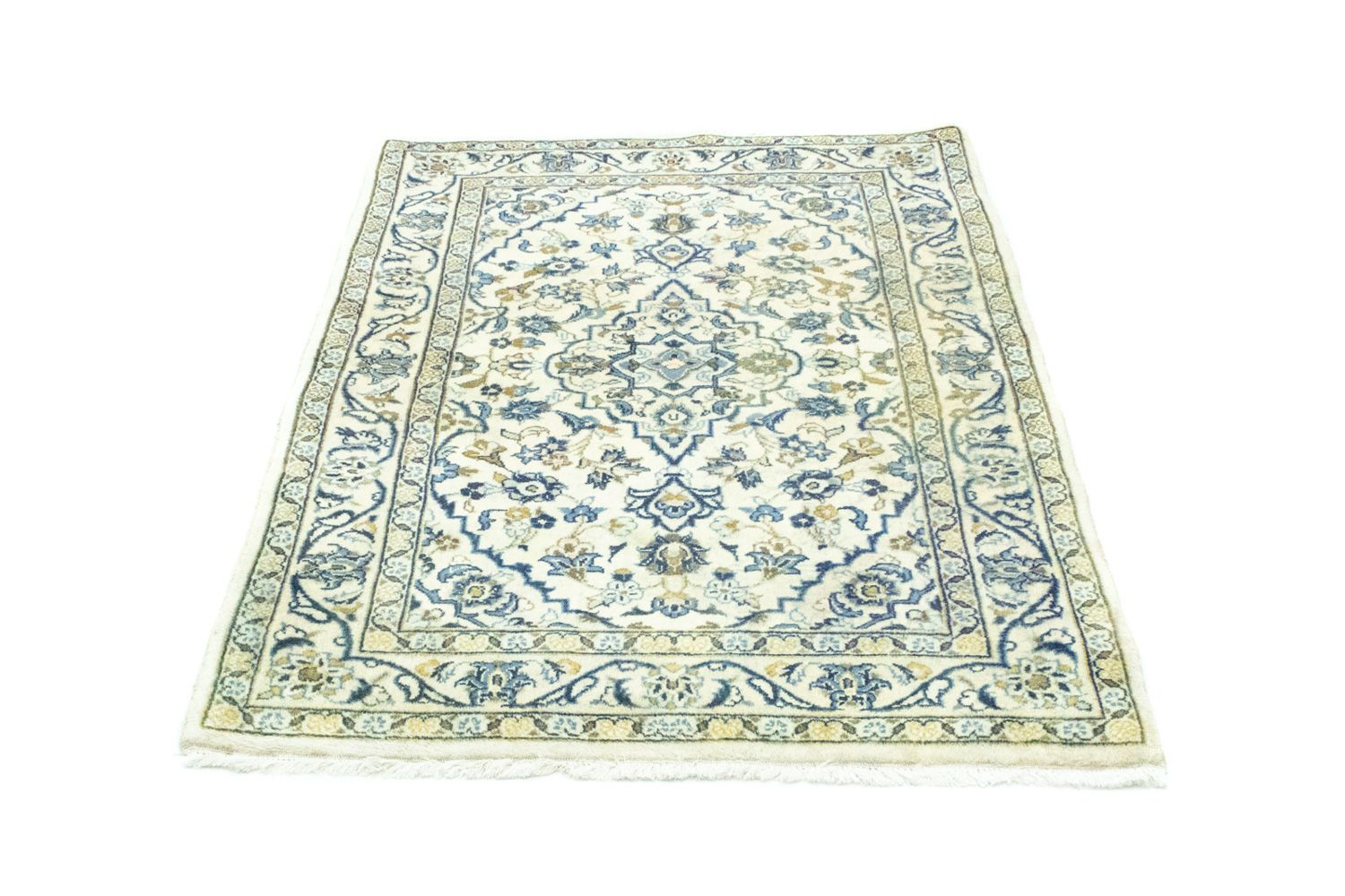 Alfombra persa - Keshan - 162 x 102 cm - beige