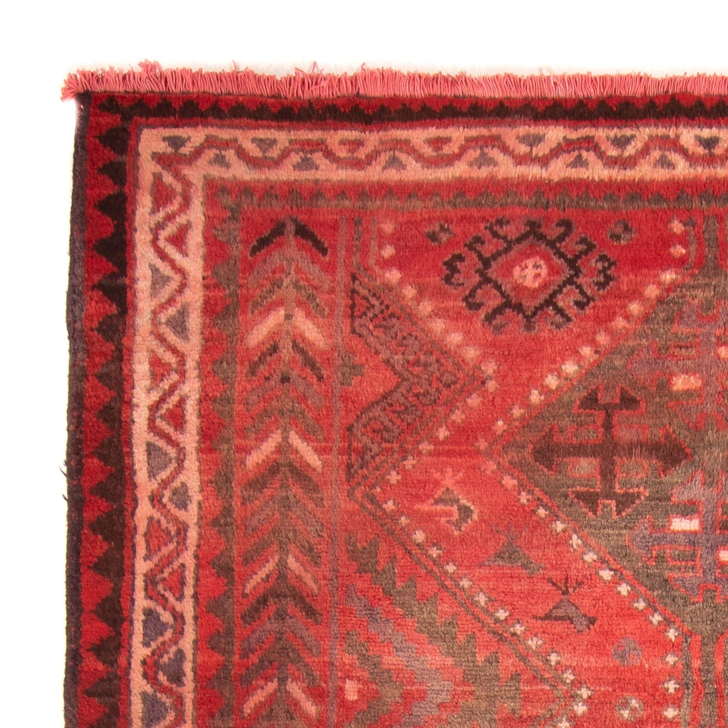 Alfombra persa - Nómada - 242 x 174 cm - rojo oscuro