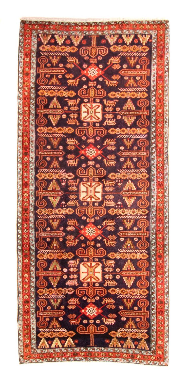 Alfombra de pasillo Alfombra persa - Nómada - 280 x 130 cm - azul oscuro