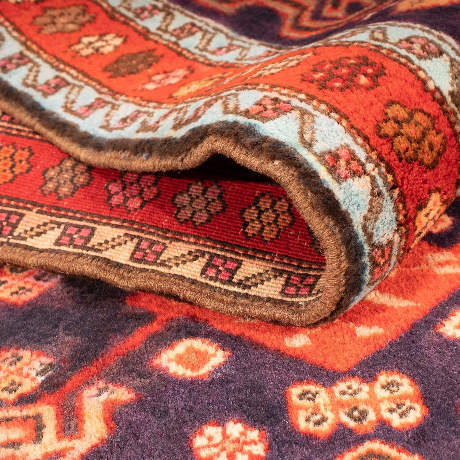 Alfombra de pasillo Alfombra persa - Nómada - 280 x 130 cm - azul oscuro