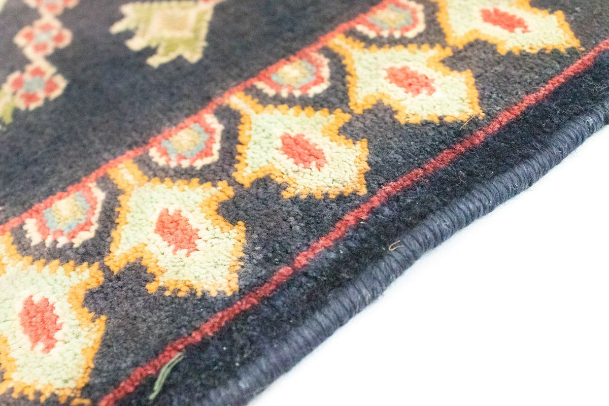 Alfombra Turkaman - 87 x 67 cm - azul oscuro