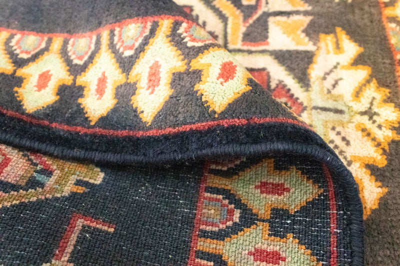 Alfombra Turkaman - 87 x 67 cm - azul oscuro