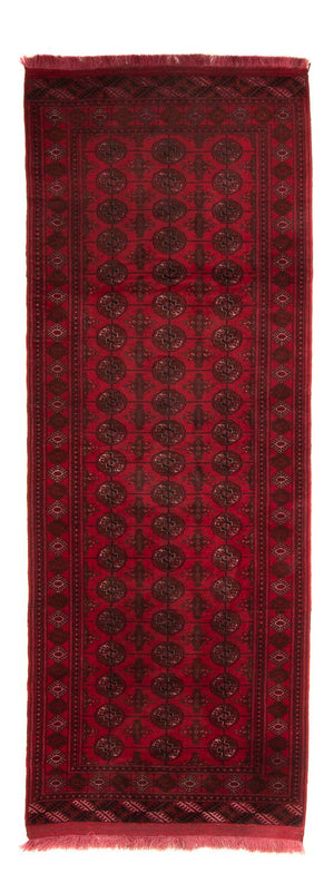 Alfombra de pasillo Alfombra afgana - Bukhara - 280 x 106 cm - rojo oscuro