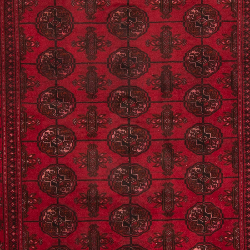 Alfombra de pasillo Alfombra afgana - Bukhara - 280 x 106 cm - rojo oscuro