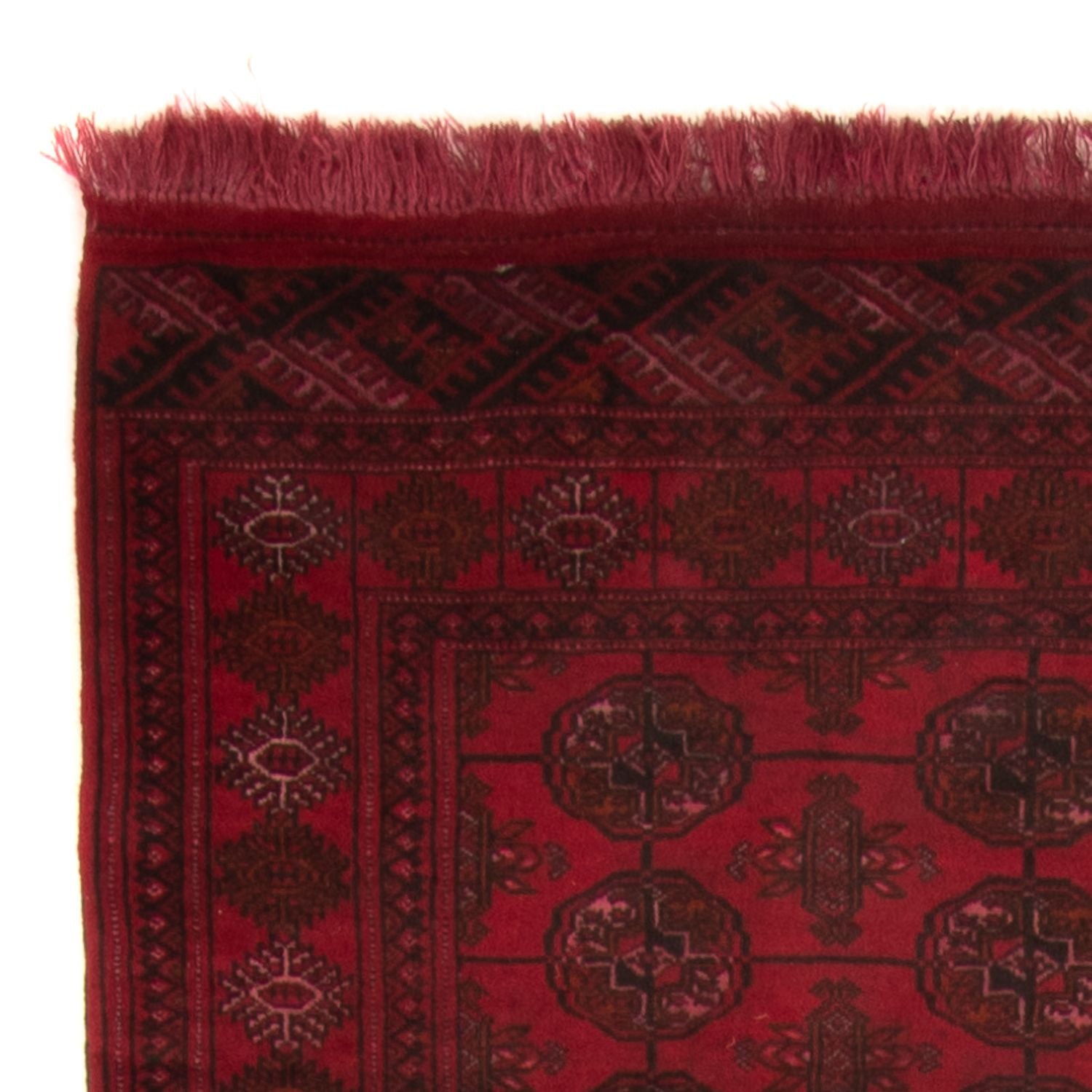 Alfombra de pasillo Alfombra afgana - Bukhara - 280 x 106 cm - rojo oscuro