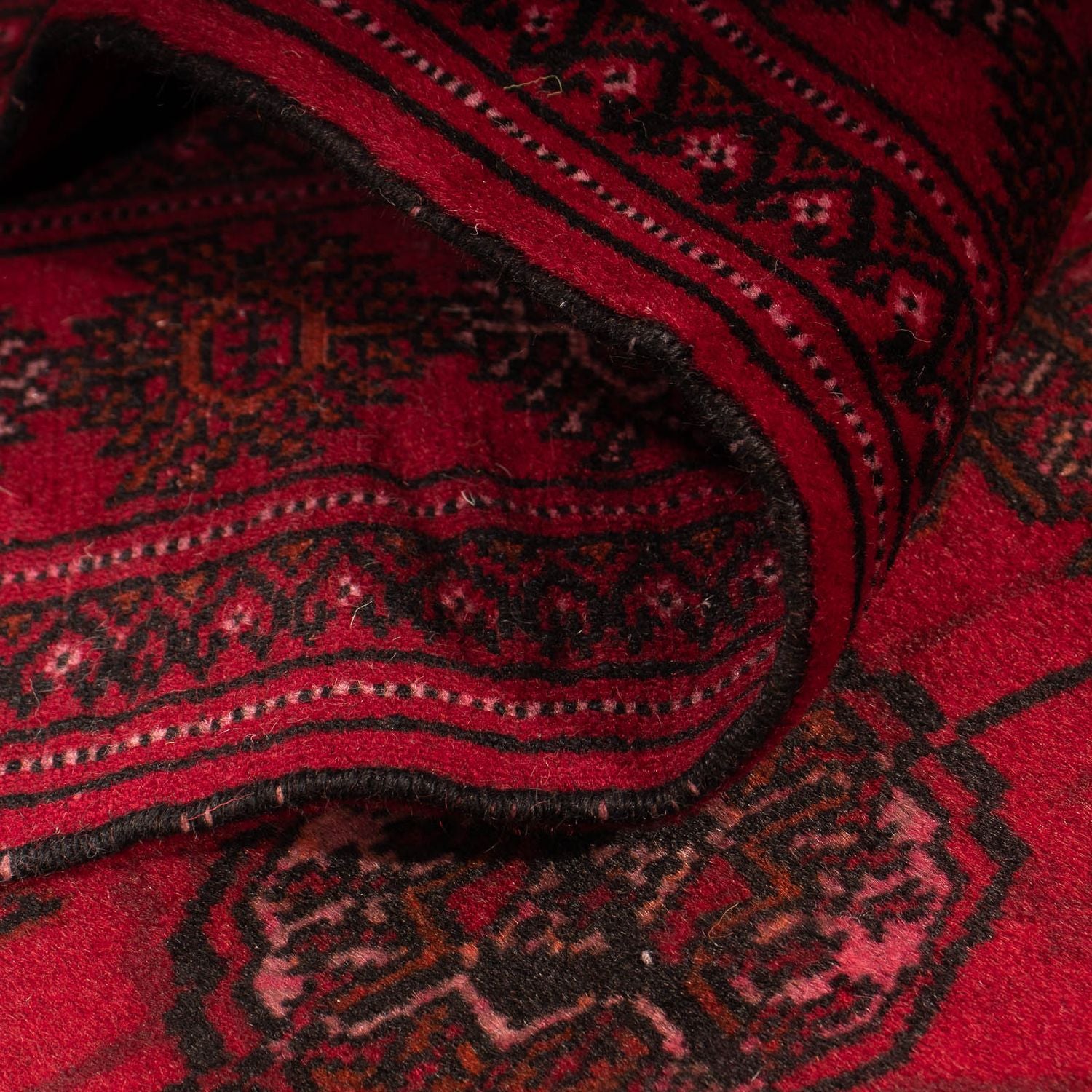 Alfombra de pasillo Alfombra afgana - Bukhara - 280 x 106 cm - rojo oscuro