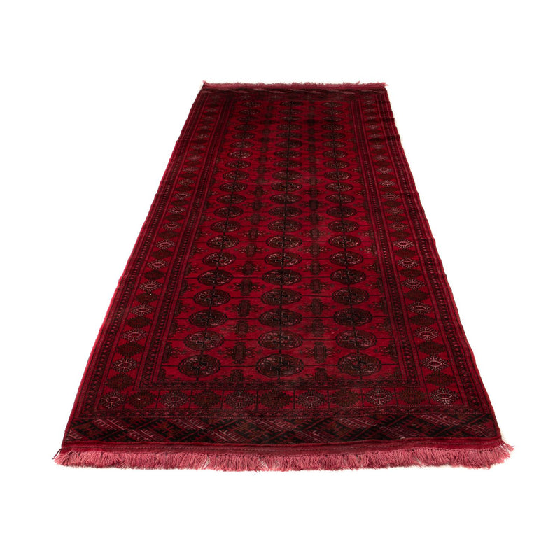 Alfombra de pasillo Alfombra afgana - Bukhara - 280 x 106 cm - rojo oscuro