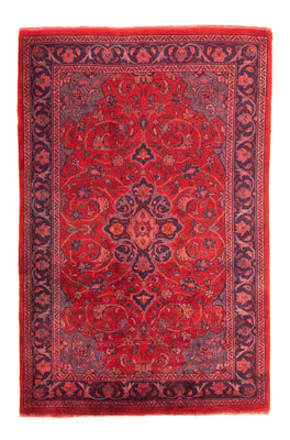 Alfombra persa - Clásica - 208 x 135 cm - rojo oscuro