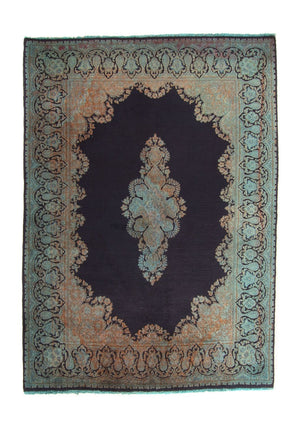 Alfombra persa - Clásica - 199 x 151 cm - azul oscuro