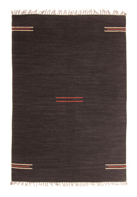 Alfombra Kelim - Tendencia - 195 x 132 cm - marrón oscuro