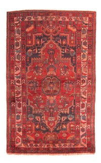 Alfombra persa - Nómada - 174 x 112 cm - rojo oscuro
