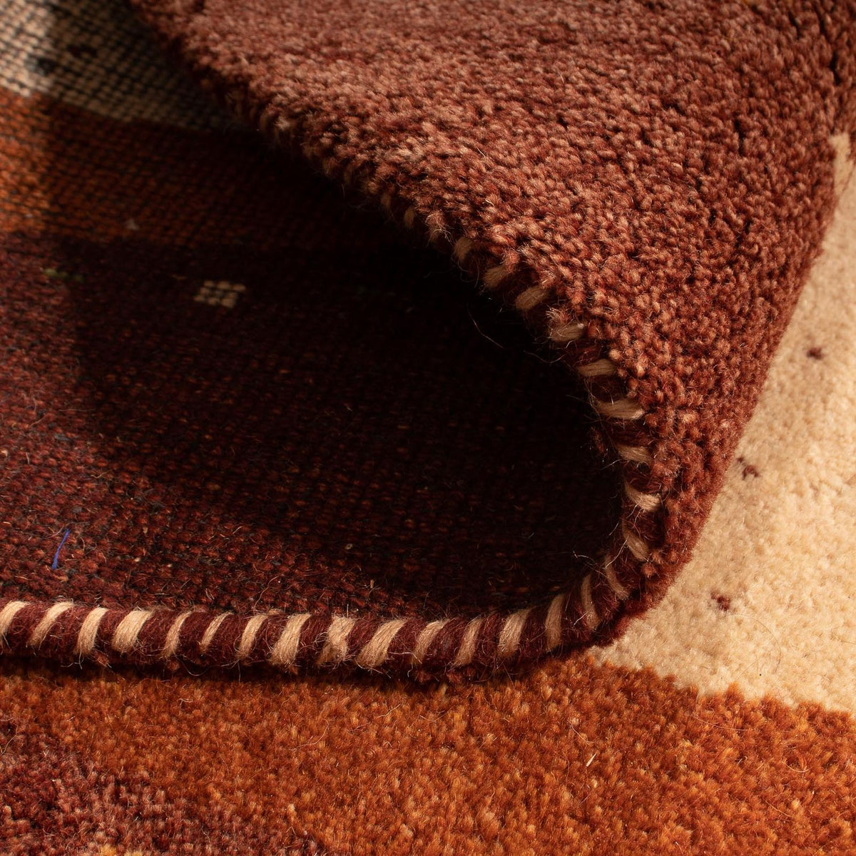 Alfombra Gabbeh - Indus redondo  - 200 x 200 cm - beige