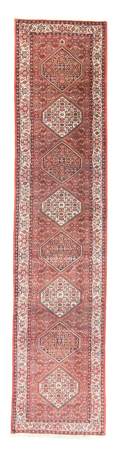 Alfombra de pasillo Alfombra persa - Bidjar - 393 x 82 cm - rojo