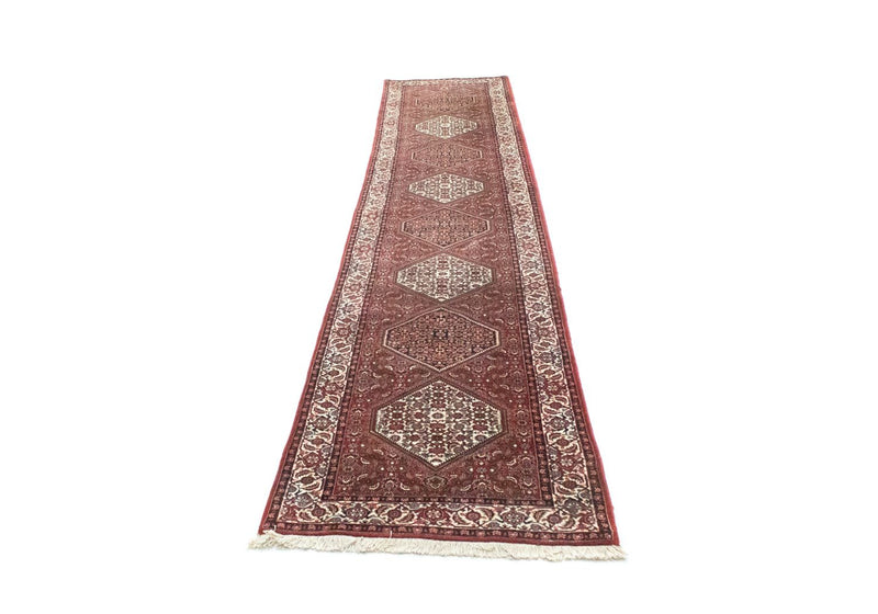 Alfombra de pasillo Alfombra persa - Bidjar - 393 x 82 cm - rojo