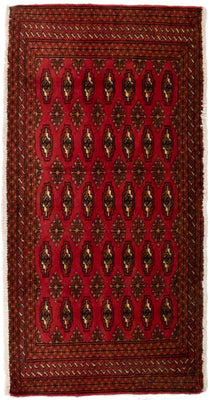 Alfombra Turkaman - 130 x 60 cm - rojo