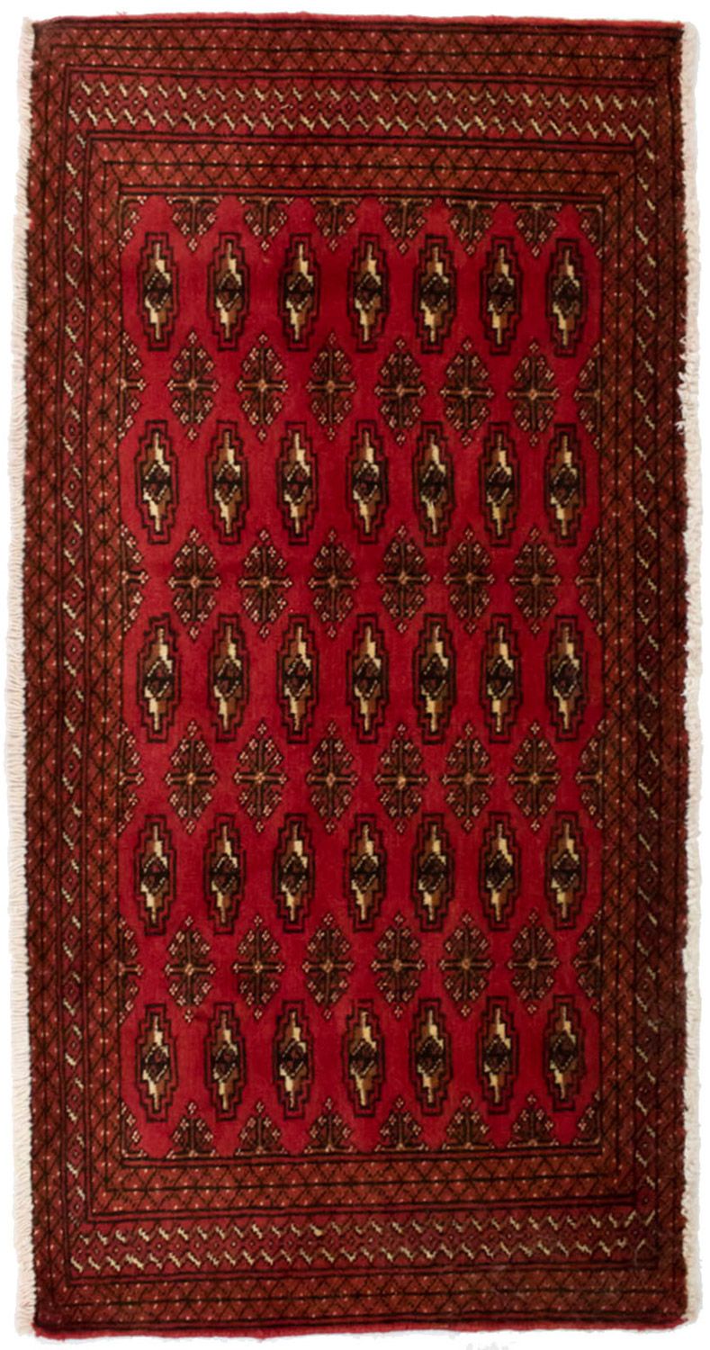 Alfombra Turkaman - 130 x 60 cm - rojo