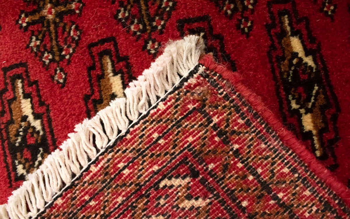 Alfombra Turkaman - 130 x 60 cm - rojo