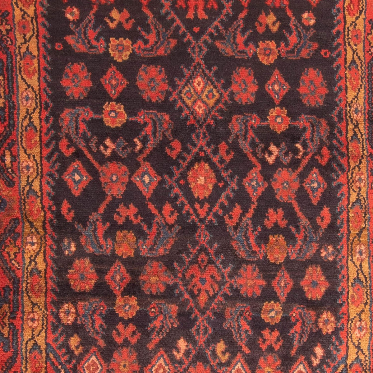 Alfombra persa - Nómada - 167 x 113 cm - azul oscuro