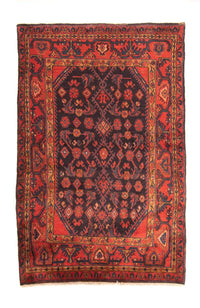 Alfombra persa - Nómada - 184 x 117 cm - azul oscuro