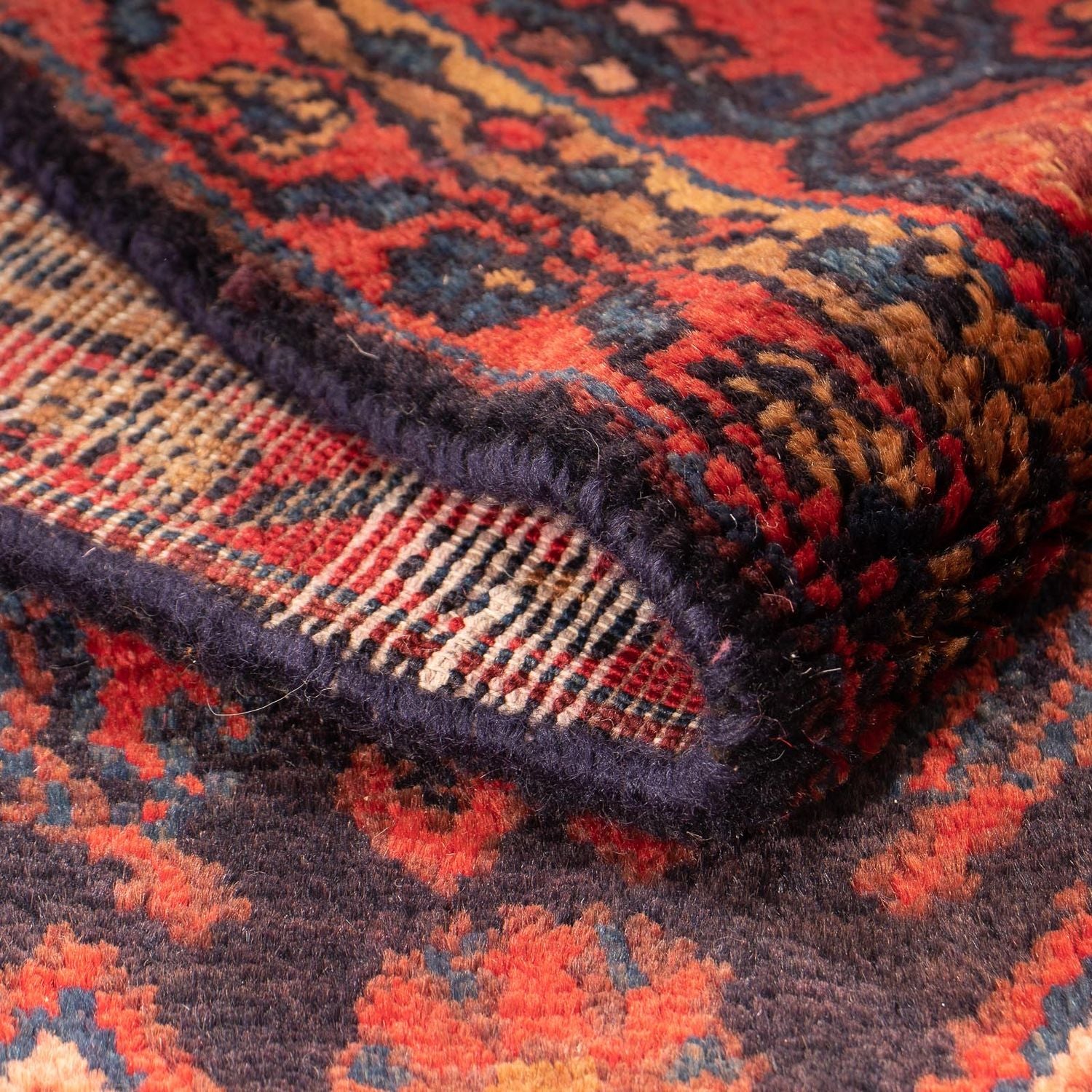 Alfombra persa - Nómada - 184 x 117 cm - azul oscuro