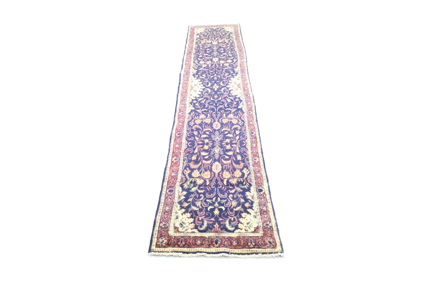 Alfombra de pasillo Alfombra persa - Clásica - 402 x 72 cm - azul oscuro