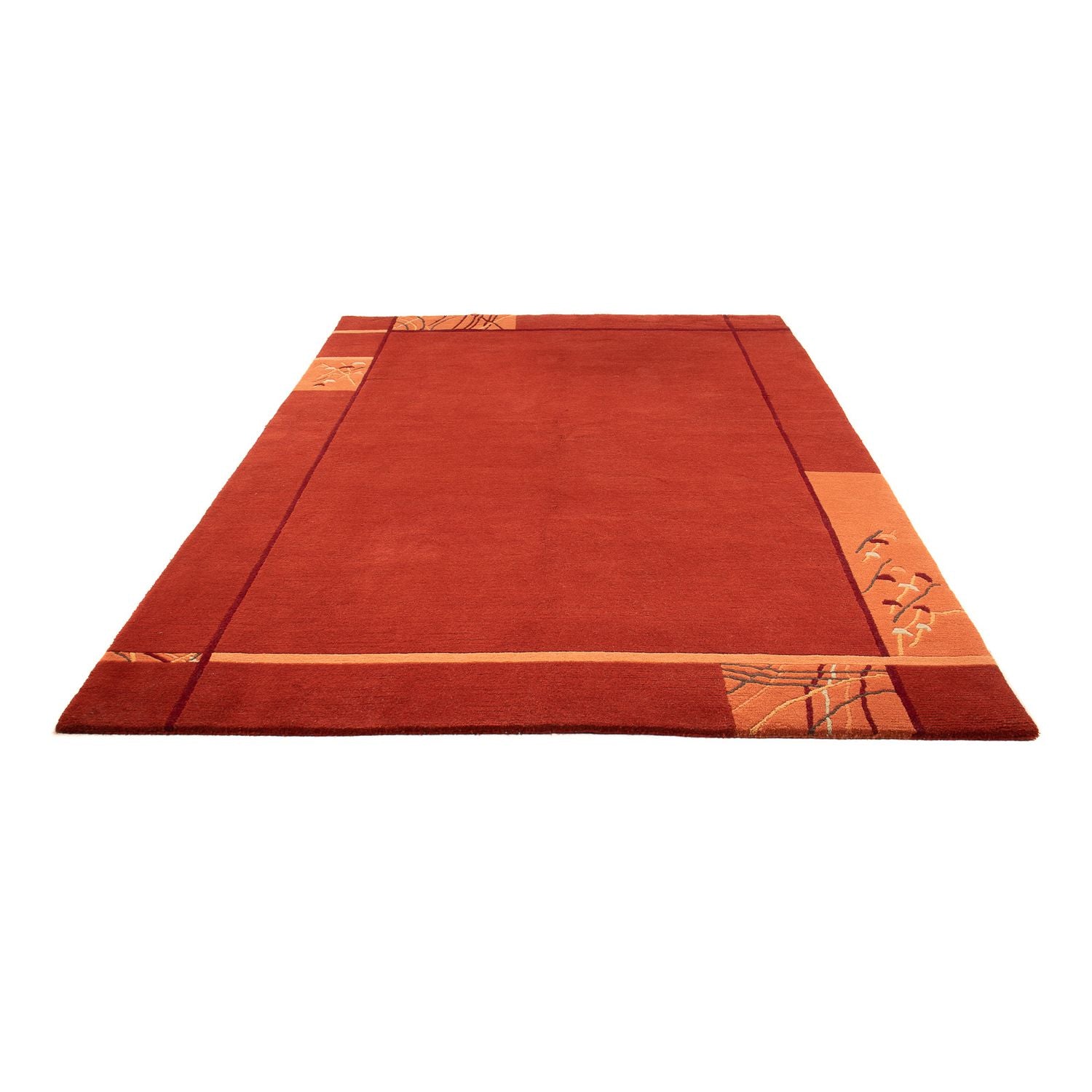 Alfombra de Nepal - 293 x 205 cm - rojo oscuro