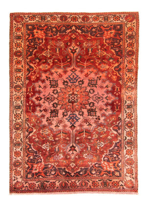 Alfombra persa - Nómada - 210 x 162 cm - rojo claro