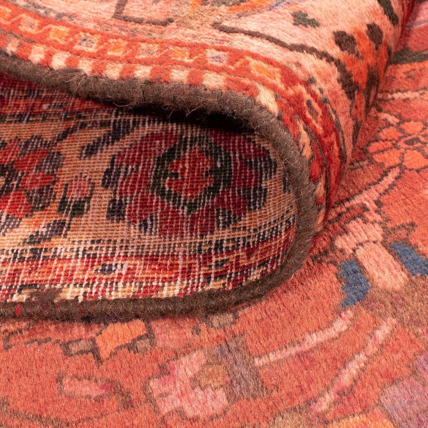Alfombra persa - Nómada - 210 x 162 cm - rojo claro