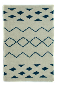 Alfombra Kelim - Tendencia - 95 x 62 cm - azul