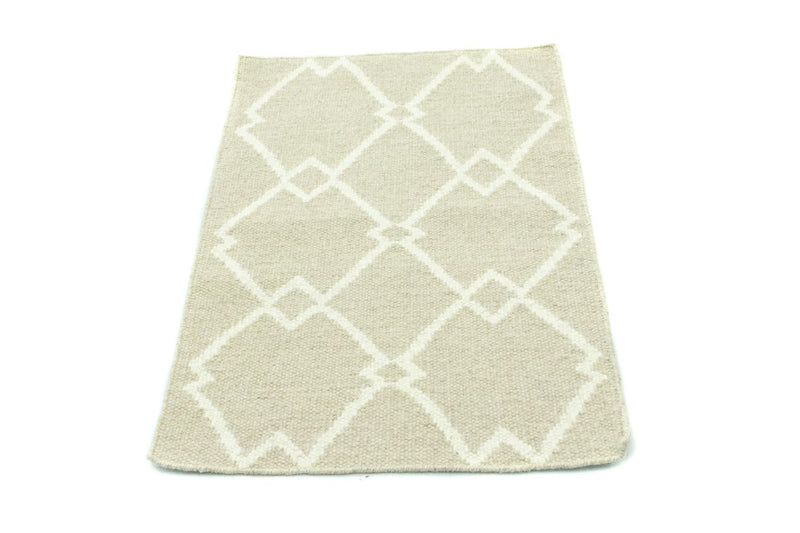 Alfombra Kelim - Tendencia - 90 x 60 cm - beige