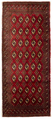 Alfombra Turkaman - 130 x 60 cm - rojo