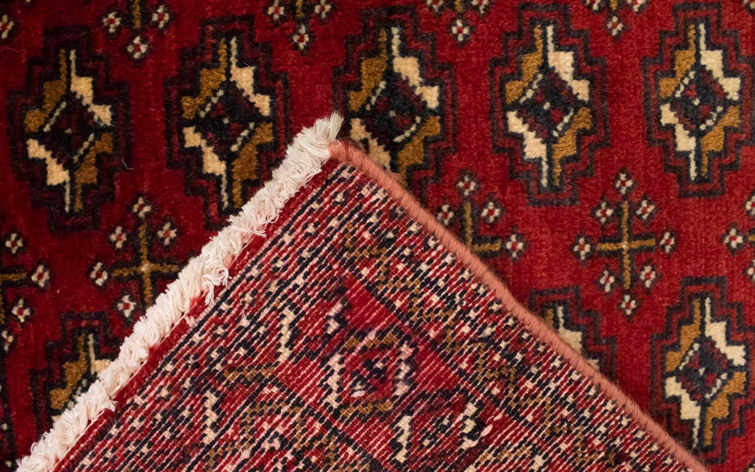 Alfombra Turkaman - 130 x 60 cm - rojo