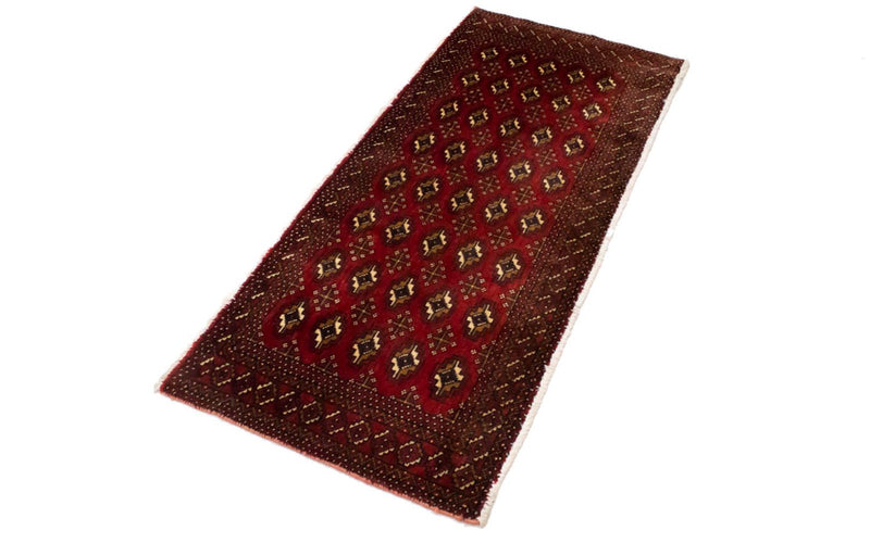 Alfombra Turkaman - 130 x 60 cm - rojo