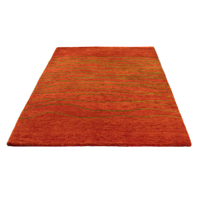 Alfombra de lana - 193 x 137 cm - óxido