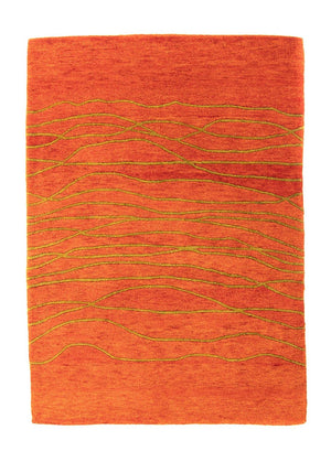 Alfombra de lana - 195 x 136 cm - óxido