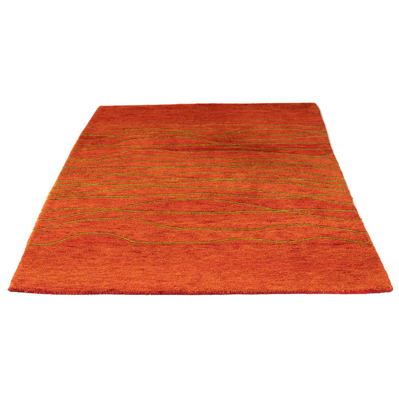 Alfombra de lana - 195 x 136 cm - óxido